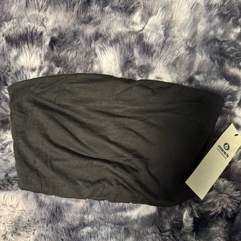 Mono B Black Bandeau Top
